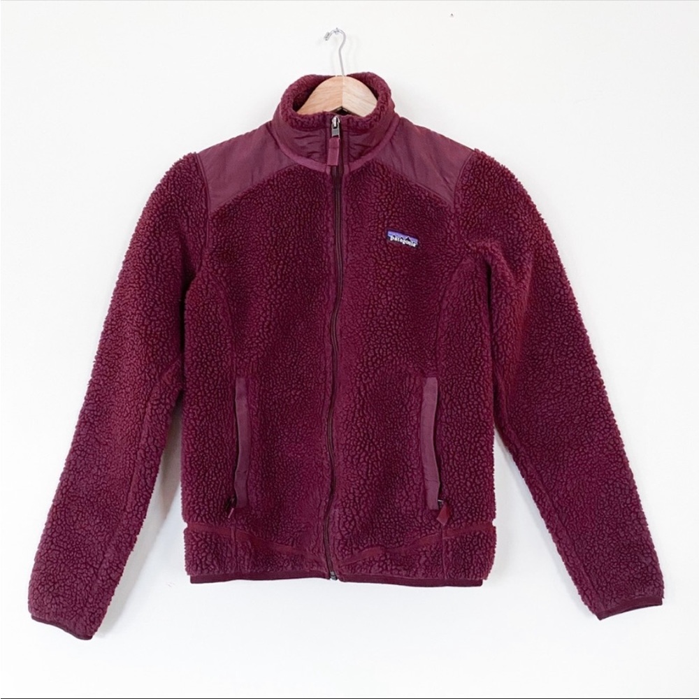 Patagonia Retro X Full Zip Fleece Jacket Burgundy